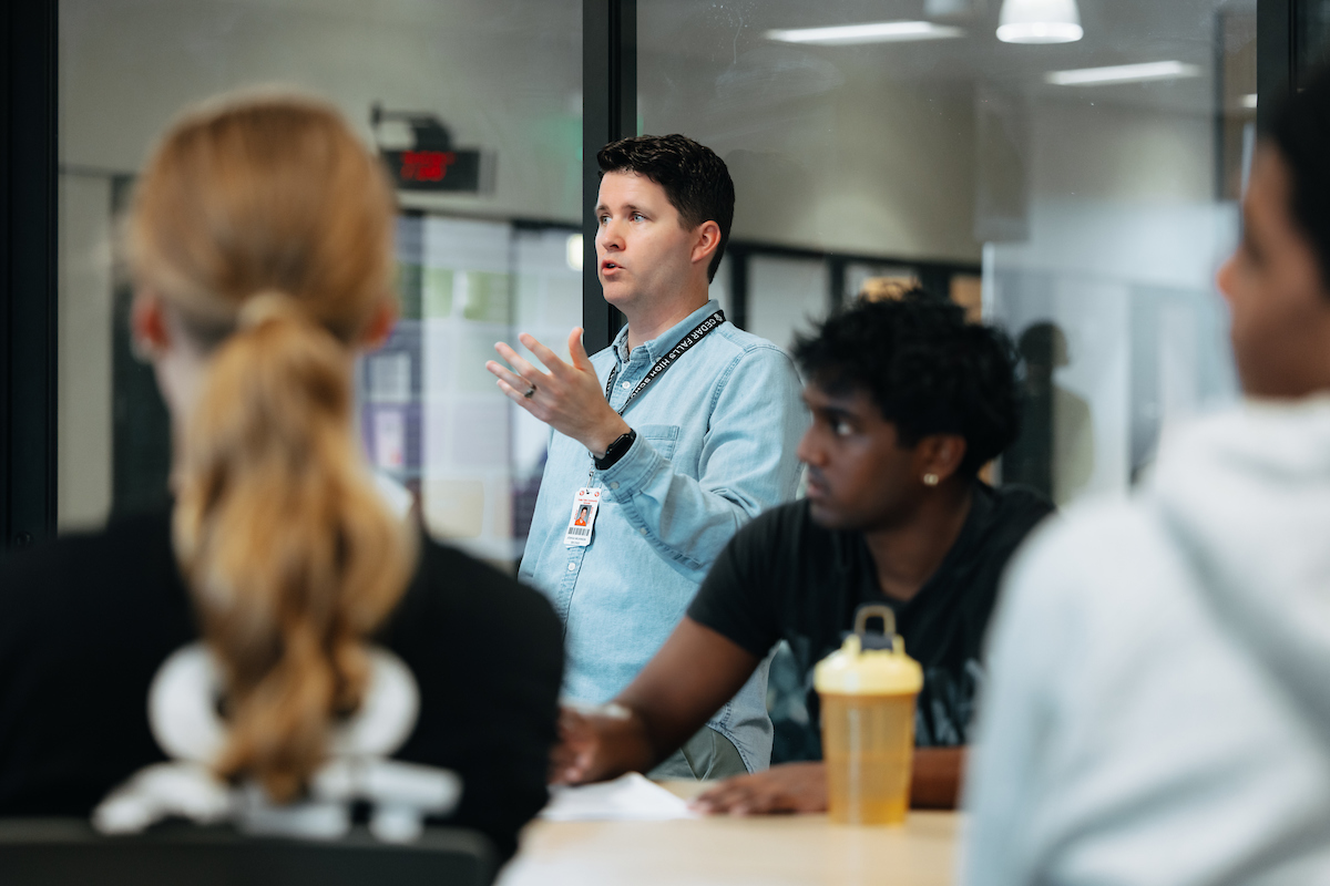 Mentor math teacher in high school classroom